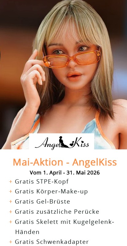 Maximiere Dein Erlebnis! Erhalte beim AngelKiss Mai-Special 6 exklusive Upgrades wie Gel-Brüste & Schwenkadapter völlig kostenlos. Jetzt Bundle sichern!