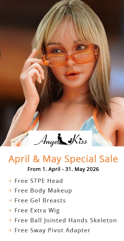 Maximize your experience! Get 6 exclusive upgrades like gel breasts & swivel adapter for free during the AngelKiss May special. Secure your bundle now!